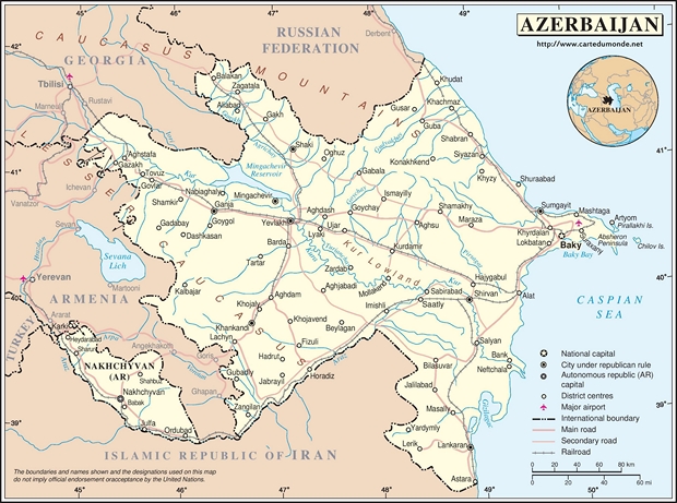 Map Azerbaijan