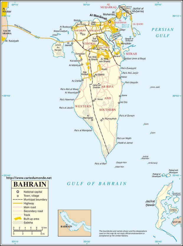 Map Bahrain