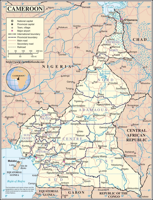 Map Cameroon