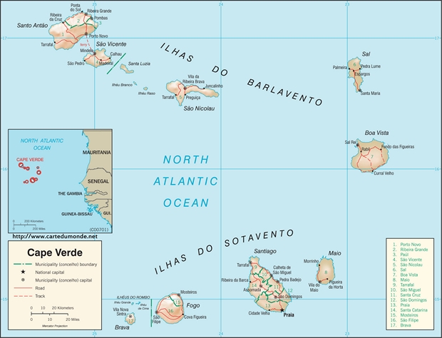 Map Cape Verde