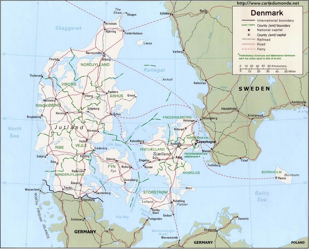 Map Denmark