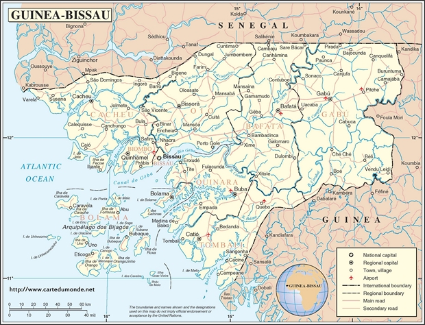 Map Guinea-Bissau