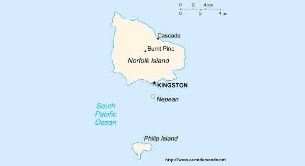 Map Norfolk Island