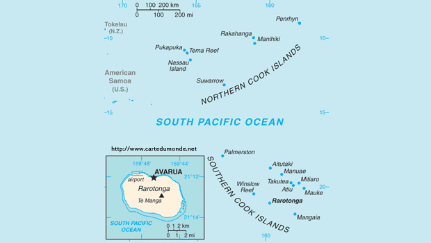 Map Cook Islands