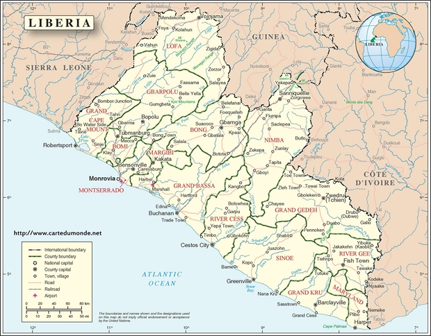 Map Liberia