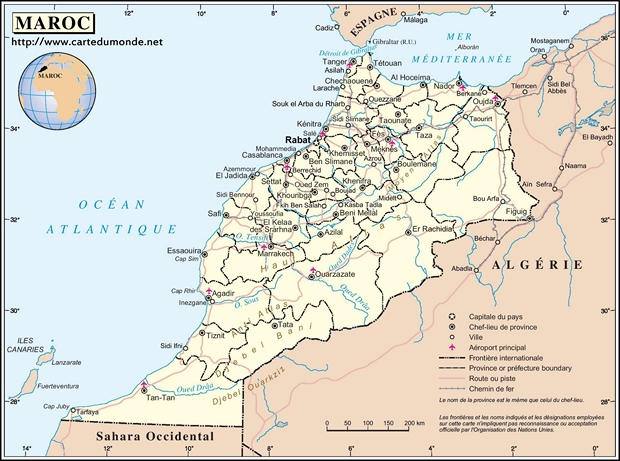 Map Morocco