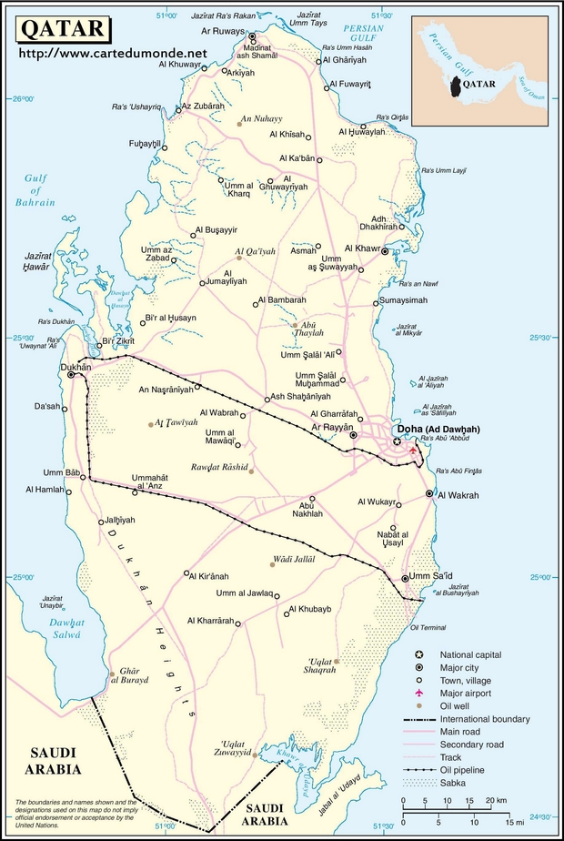 Map Qatar