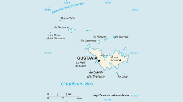 Map Saint-Barthélemy