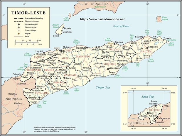 Map East Timor