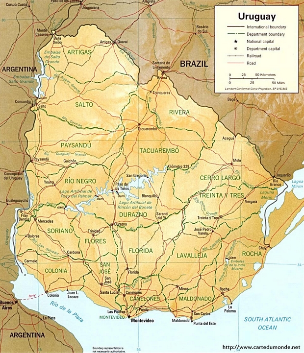 Map Uruguay